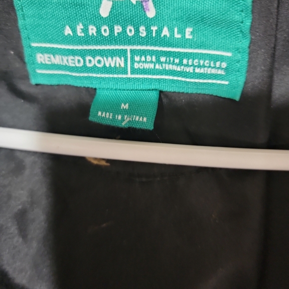 Aeropostale remix med woman or child puffer hood coat fur collar zip snap closur - Picture 6 of 13